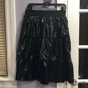 Black ruffle skirt